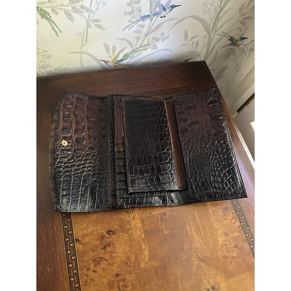 Brahmin Melbourne Modern Checkbook Wallet - Pecan - Picture 5 of 7